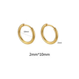 Six stainless steel textured hoop earrings for DIY jewelry making by HSF Marketplace