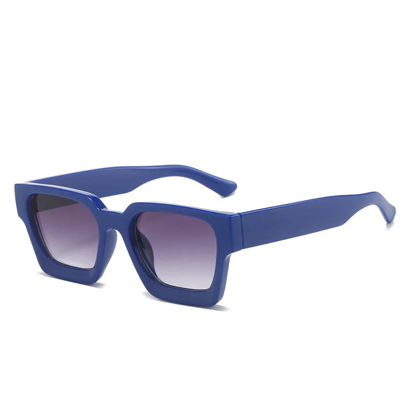 Luxury green square sunglasses for women and men by HSF Marketplace, featuring retro style and UV400 protection.