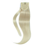 MRS HAIR human hair clip-in ponytail in #60 blond, long high ponytail extension 12–22 inches
