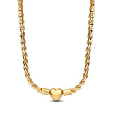 Elegant silver heart bow zircon necklace for women, perfect for Valentine's Day and special occasions, fine jewelry by HSF Marketplace.
