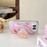 Korean cute pink bowknot folding phone case for iPhone Duo by HSF Marketplace