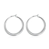 925 sterling silver 33mm big circle round hoop earrings for women, HSF Marketplace jewelry