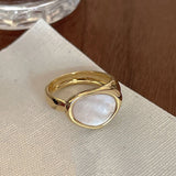 925 Sterling Silver Open Finger Ring Golden Enamel Donut Dazzling Geometric Punk For Women Jewelry Gift Dropship Wholesale