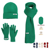 Women's winter warm knitted hat, scarf, and gloves set by HSF Marketplace