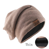 Women's autumn knitted solid color bonnet beanie hat, soft casual turban style for men and women