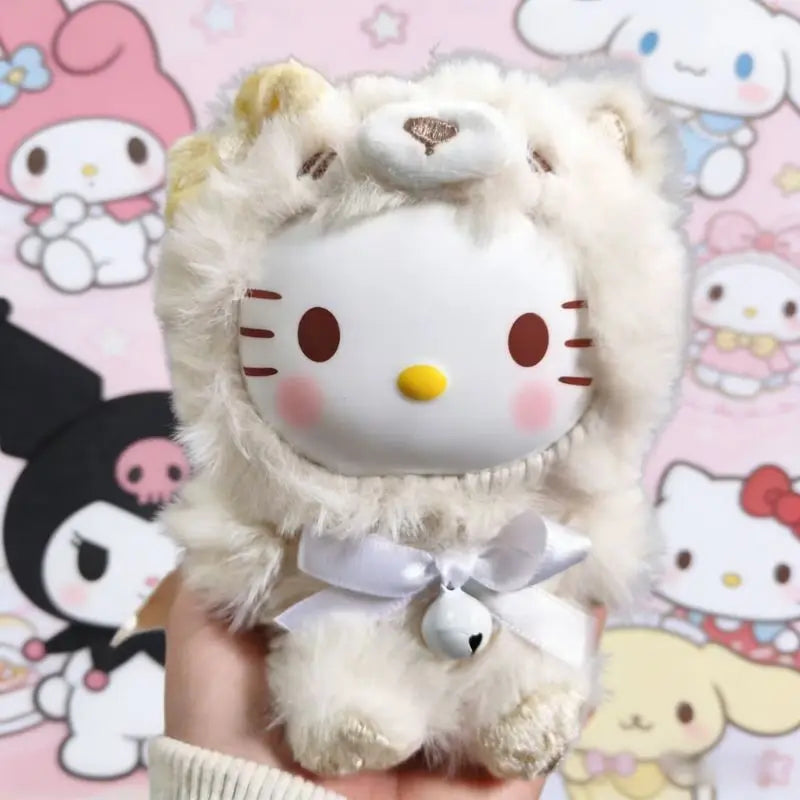 Sanrio Family Fox Island blue flutter vinyl plush blind box with Hello Kitty and Kuromi pendants