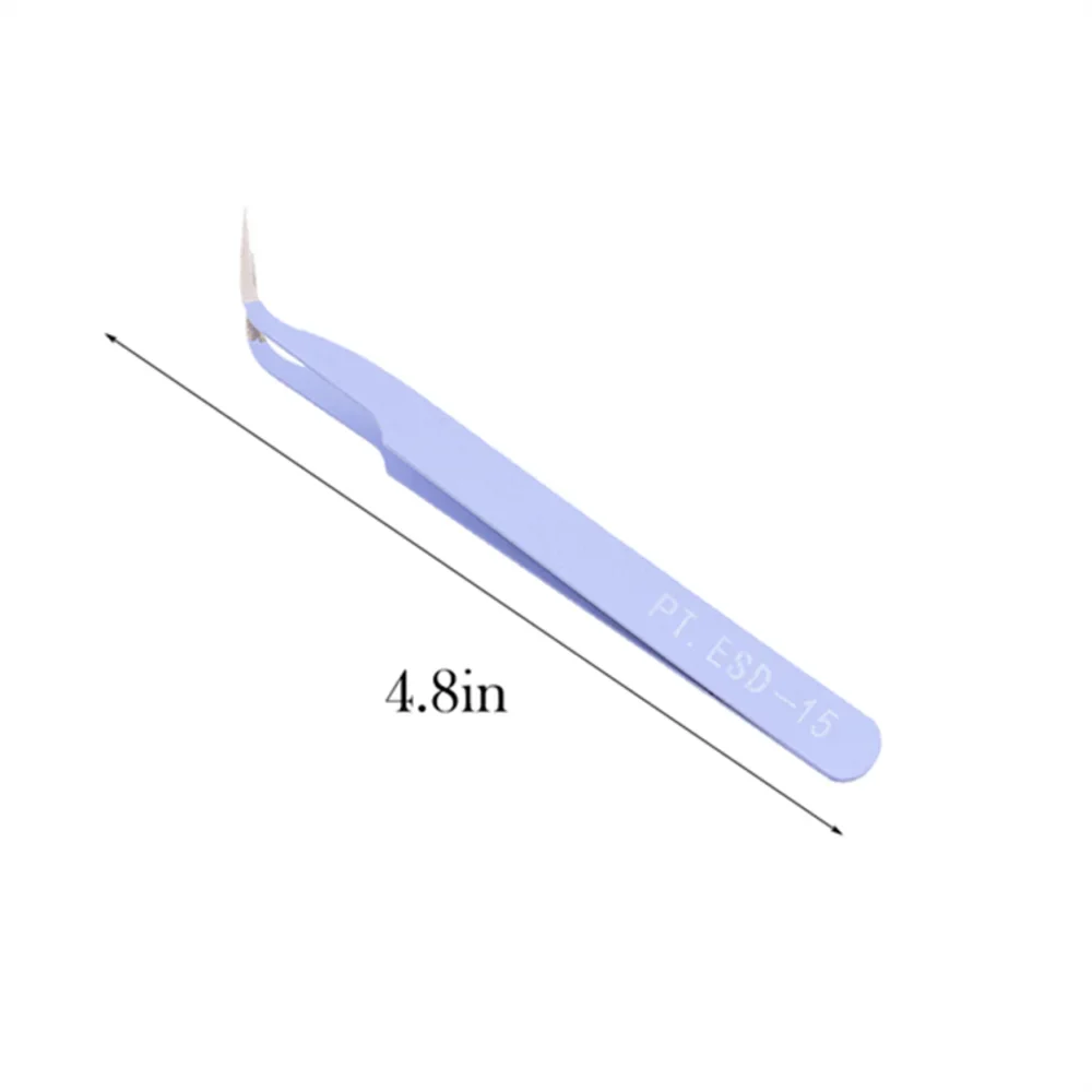 1Pc Stainless Steel Eyelash Extension Tweezers Curved Straight Lashes Tweezer Non-magnetic Eyelashes Nail Makeup Tools Wholesale