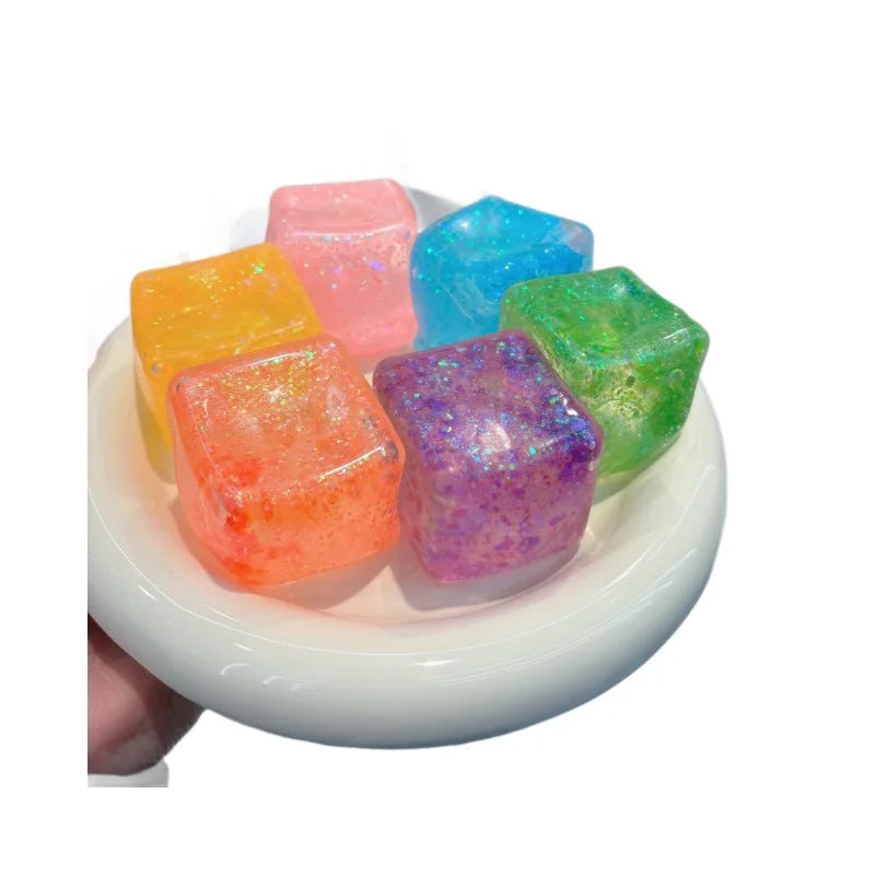 Ice cube shaped fidget toy by HSF Marketplace for stress relief and sensory play