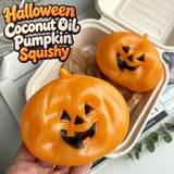 Coconut oil pumpkin ghost squishy toy by HSF Marketplace for sensory play and stress relief