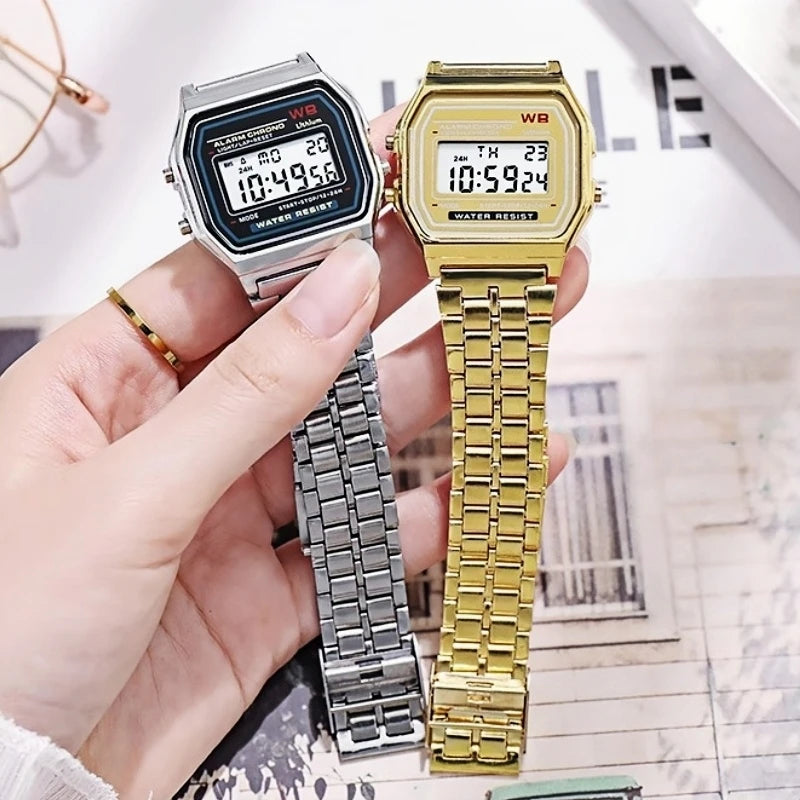 Unisex F91W Retro Men Women's Multifunction LED Digital Watch Stainless Steel Sports Wristwatches Ladies Electronic Wristwatch