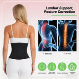 Women's waist trainer corset shapewear girdle with double tummy control for flat belly support