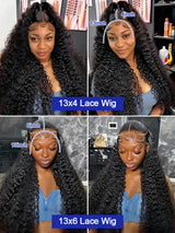 Natural Looking 300% Density Jerry Curly Human Hair Wig Pre Plucked For Black Women Luxurious 40 42 Inch Loose Deep Wave 13x6 Lace Frontal Wigs Human Hair Wet and Wavy Water Wave 13x4 Full Lace Front Human Hair Wigs Invisable