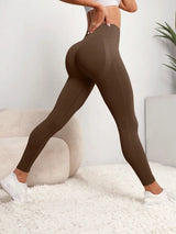 Women's seamless high-waist hip-lifting sports leggings by HSF Marketplace for yoga, fitness, and gym workouts