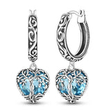 Hypoallergenic CZ zircon hoop earrings in 925 sterling silver jewelry, close-up view