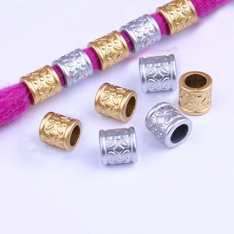 10Pcs/20Pcs Hair Ring Dreadlocks Beads Hair Braid Rings Clips Dread Locks Hair Braiding Metal Cuffs Decoration Accessories Men