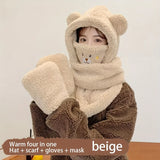Women’s warm winter hat, scarf, and glove set for cold weather comfort by HSF Marketplace