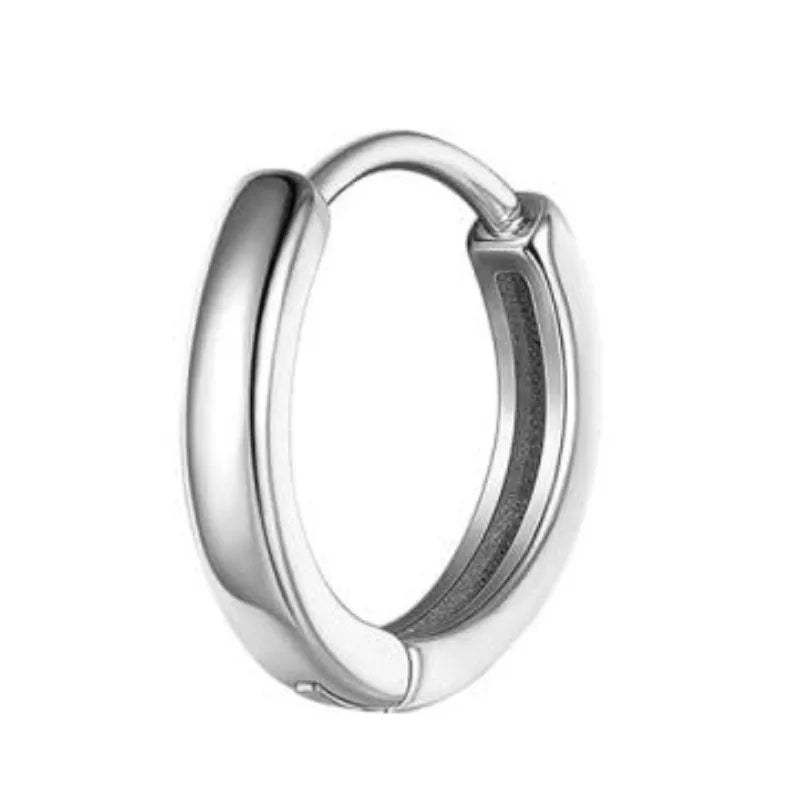 Bobisty surgical stainless steel flat back hoop earrings for sensitive ears, dainty cartilage studs for women