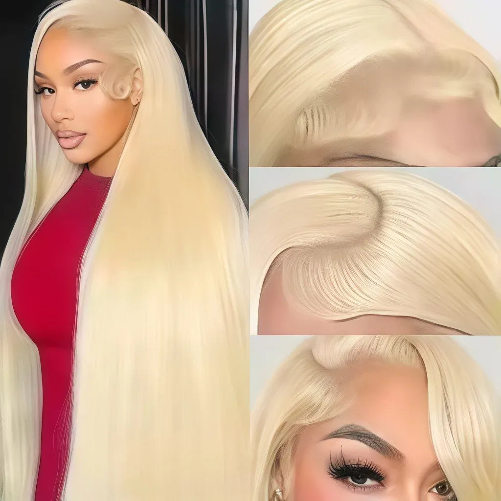 250% density blonde bone straight human hair wig for women by HSF Marketplace