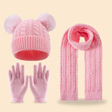 Children's winter tassel scarf, hat and gloves set for ages 3-14 by HSF Marketplace