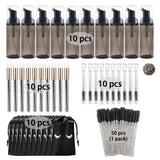 Eyelash Shampoo Cleaning Tools Include 60ML Empty Bottle Foam Dispenser Eyelash Brush Storage Bag Cleaning Nose Brush Eyelash
