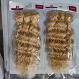 613 Blonde Deep Wave Bundles Human Hair with Closure 4x4 Brazilian Blond 13x4 Lace Frontal with 613 Curly 3 4 Bundles Human Hair
