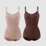 Women's seamless shapewear butt lifter bodysuit with open crotch and high-elastic smoothing design