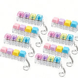 Hsf Marketplace crystal clicker sensory toy keychain, stress relief fidget toy with clickable keys, perfect for adults and kids.