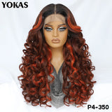 Latisha Lace Frontal Wigs 13x6 Synthetic High Temperature Fiber HD Lace Frontal Wigs 24 Inch Loose Curls Lace Wig For Afro Wome