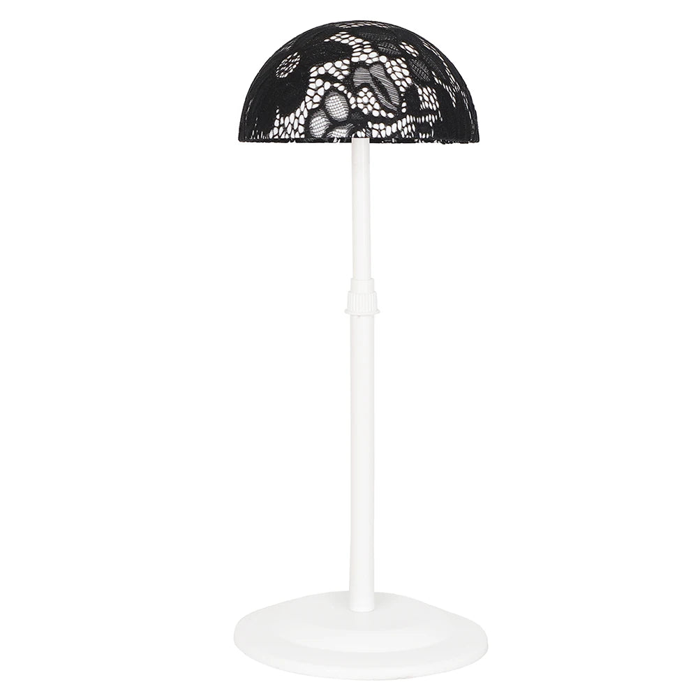 1PC Wig Stand Adjustable Height Portable Wig Holder Stands Non-Slip Wig Head Holders Sturdy Plastic Wig Head Stand