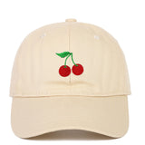 Embroidered cherry duckbill baseball soft top hat for women, outdoor travel sun protection, HSF Marketplace