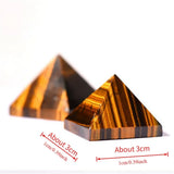 Natural Golden Tiger Eye Jasper Pyramid Crystal, Spiritual Healing Stone for Home Decor, Chakra Balancing & Reiki