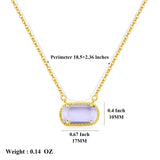 Women's vintage birthstone necklace with stainless steel pendant by HSF Marketplace