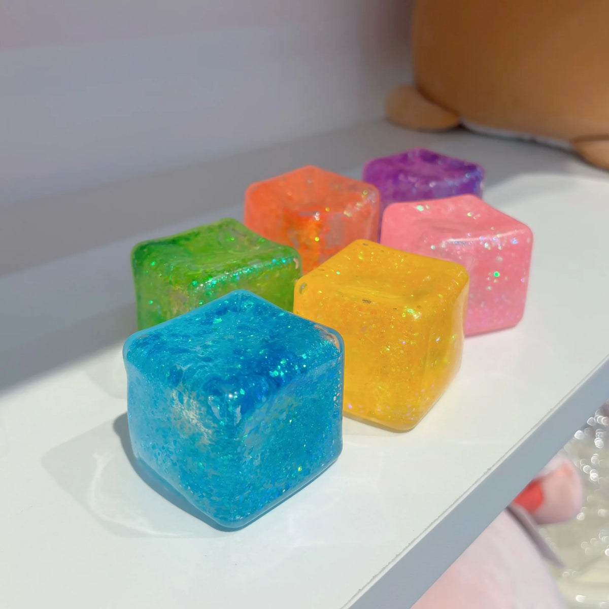 Ice cube shaped fidget toy by HSF Marketplace for stress relief and sensory play