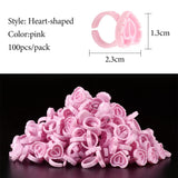 100PCS Disposable Glue Rings Eyelash Extension/Nail Art/Tattoo Blossom Smart Cup Extension Supplies Tools