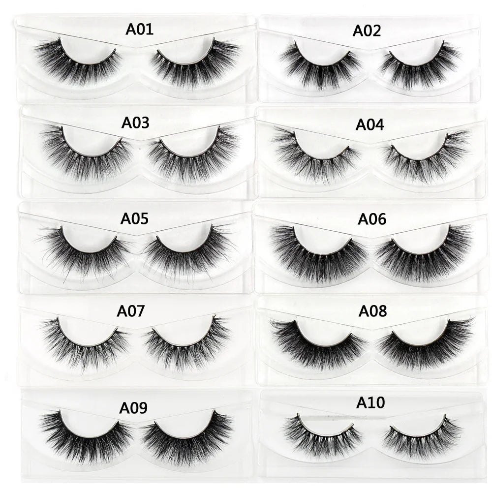 AMAOLASH False Eyelashes Lashes Crisscross High Volume Natural Long Free Mink Eyelashes Eyelash Extension Popular Lashes A04