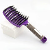 HAIRSOFLY detangling hair brush for wet curly hair with scalp massage	handle
