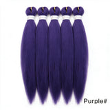 20Inch Synthetic 5PCS  Pre Stretched Braiding Ombre Hair Extension for Black Women Yaki Straight EZ Braid Hair Piece