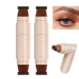 ZaiDoc double-ended winged eyeliner stamp pen in black or brown, quick-dry cat eye makeup tool