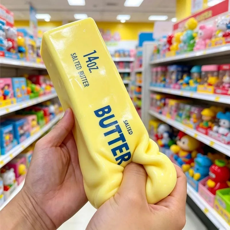 2026‑2027 24cm Giant Butter Stick Squishy Toy Soft Slow Rebound Stress Relief Squeeze Fidget Toy for Gift 
