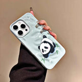 Light Blue Panda Phone Case for iPhone 11 to 18 Series