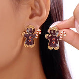 Christmas pearl flower star bell dangle earrings for women by HSF Marketplace