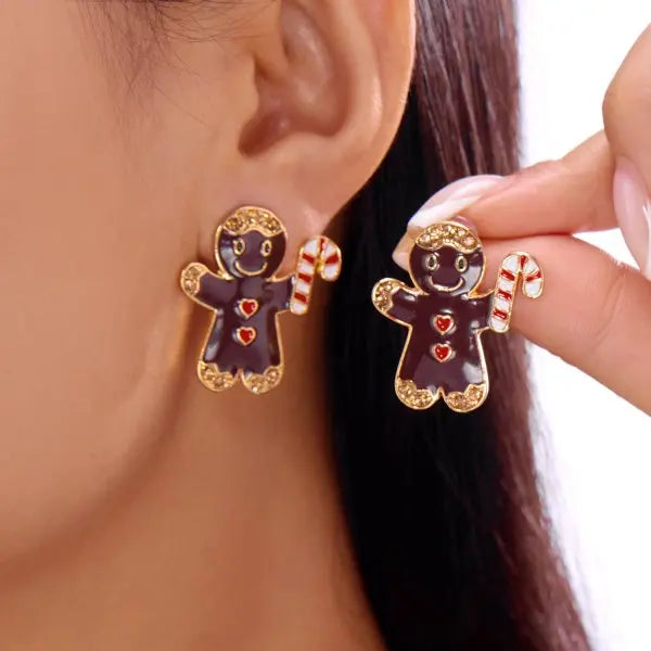 Christmas pearl flower star bell dangle earrings for women by HSF Marketplace