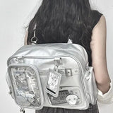 Harajuku Pin Doll 20cm display Ita bag by HSF Marketplace, women’s PU leather shoulder bag with preppy style and large capacity.