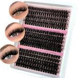 New 60D+80D+100D Fluffy Mink Eyelashes Segmented Natural Eyelash Extension 10-20mm Mix Individual Eyelash Cluster Makeup Lashes