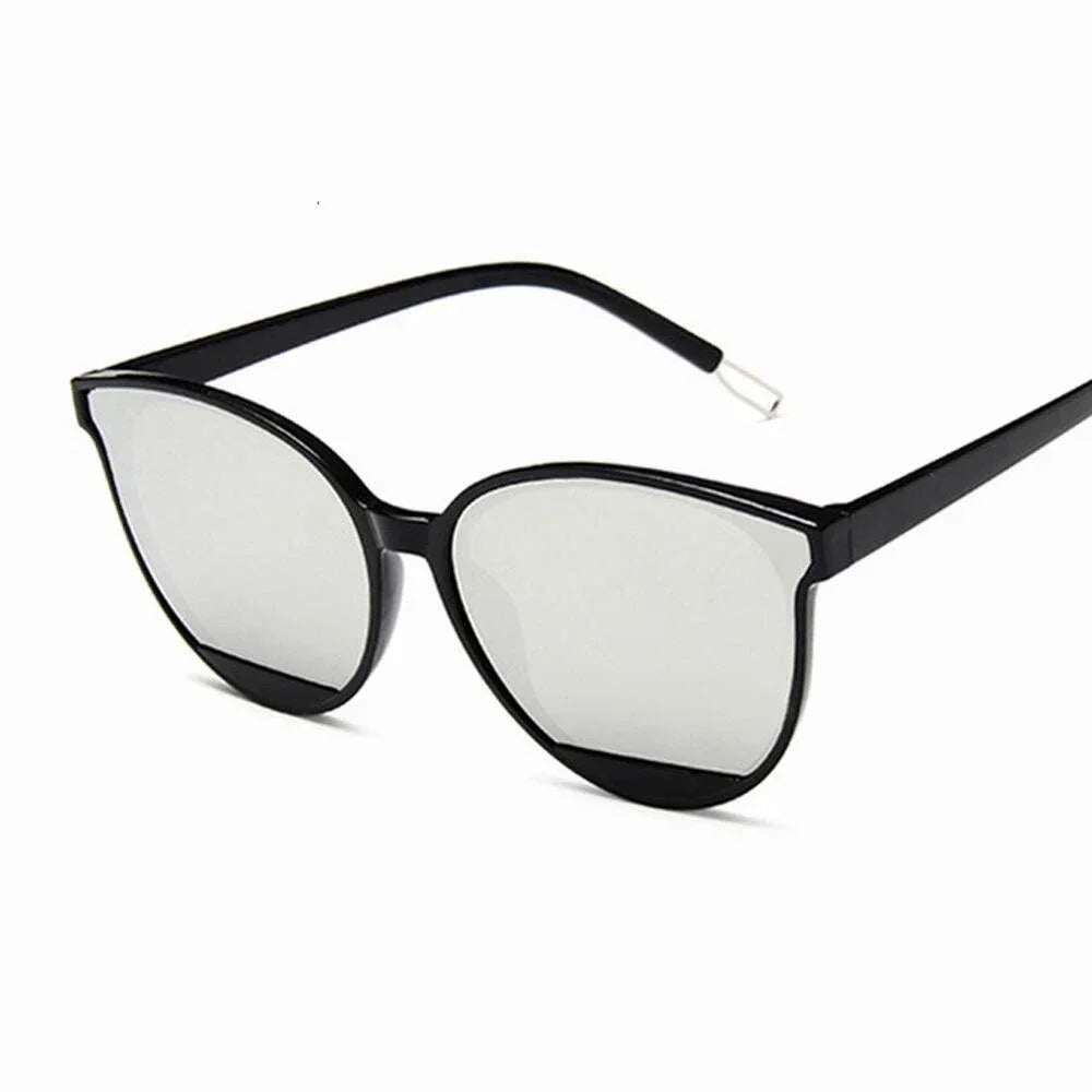 Vintage metal mirror sunglasses for women, UV400, featuring classic style and modern design from HSF Marketplace.