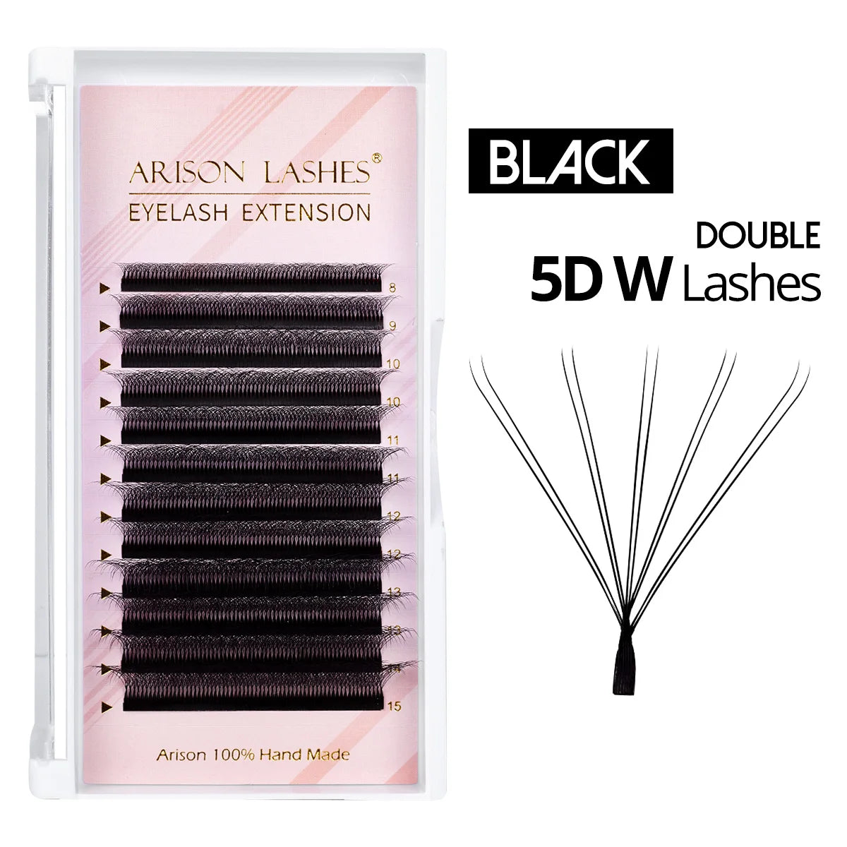 Arison 3D-6D W-Shape false eyelash extensions for creating volume fans