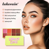 Lakerain 8-color cream blush and concealer palette with natural shades and highlighter tones