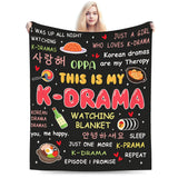 K-drama inspired plush blanket by HSF Marketplace with a cozy, stylish design for comfort and warmth