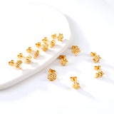 Vintage stud earrings set for women, 6 pairs in gold and silver by HSF Marketplace