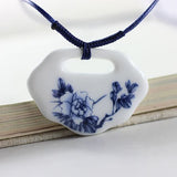 Women's ceramic fashion necklace and pendant by HSF Marketplace, featuring elegant jewelry for women and ladies.